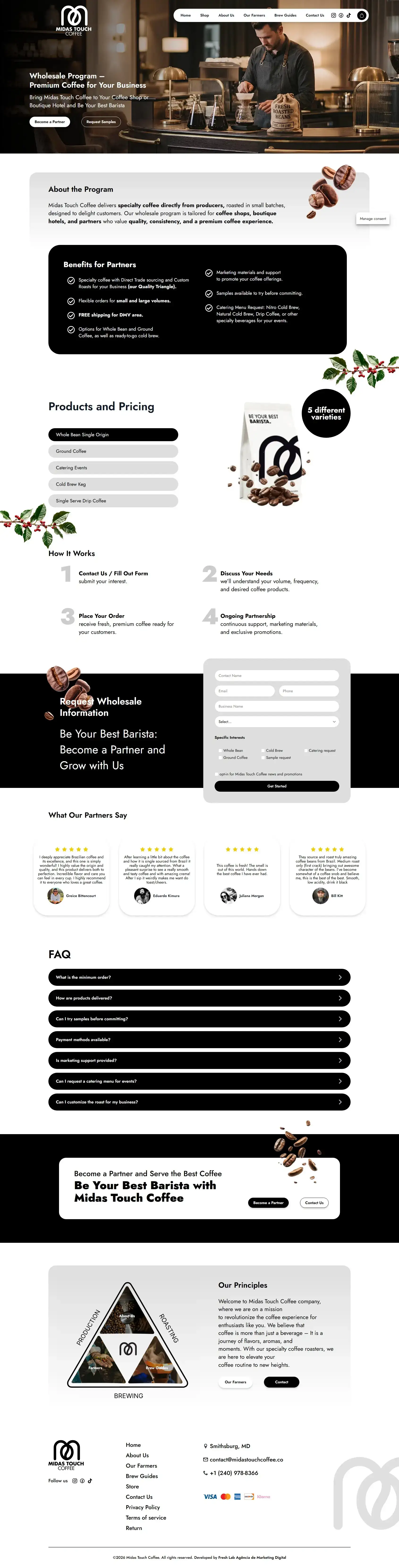 site - Landing Page Midas Touch - Whole Sale Program | Bruno Francisco