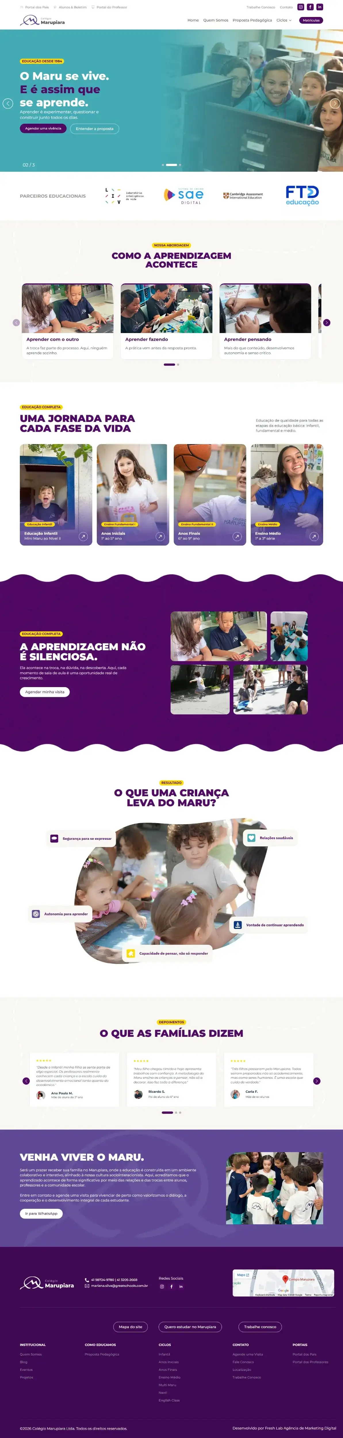 site - Colégio Marupiara | Bruno Francisco